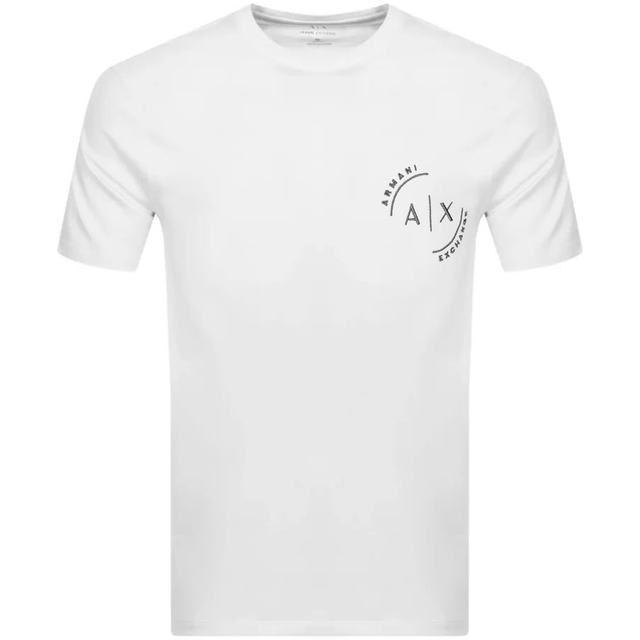 Alternative Image for ProductArmani Exchange Crew Neck Logo T Shirt White1